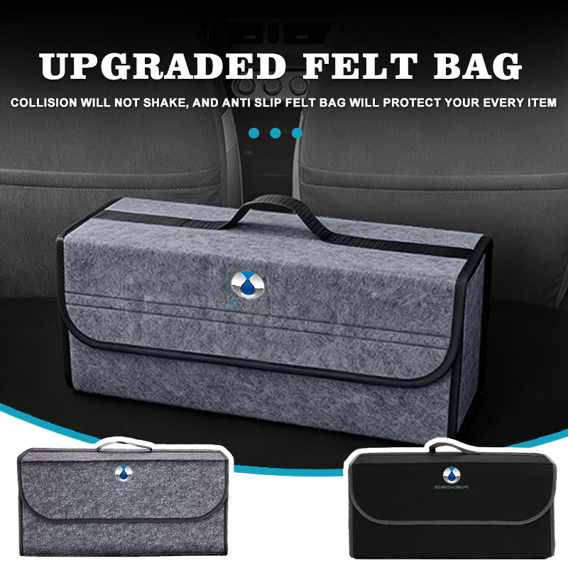 Car Trunk Organizer Foldable Storage Box - Für Denza Faltbarer Filz-Kofferraum-Organizer Aufbewahrungsbox Zubehör