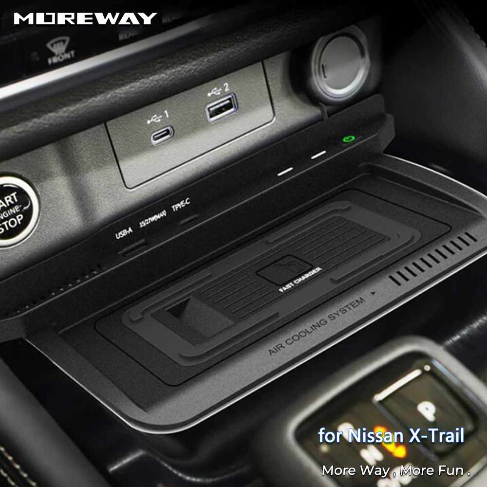 Wireless Car Charger Mount Fast Charging - Kabelloses Autoladegerät für Nissan X-Trail T33
