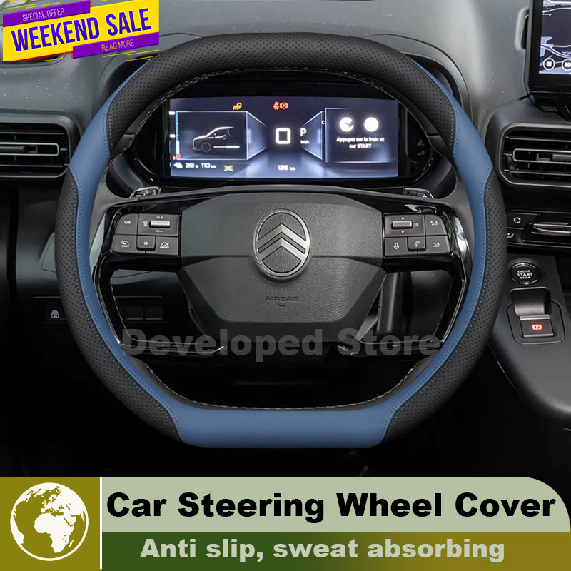 Leder-Lenkradbezug für Citroen – Car Steering Wheel Cover Anti Slip Breathable Bewertung und Preis