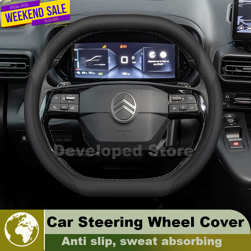 Leder-Lenkradbezug für Citroen – Car Steering Wheel Cover Anti Slip Breathable Bewertung und Preis