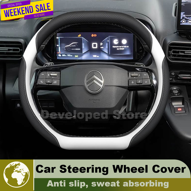 Leder-Lenkradbezug für Citroen – Car Steering Wheel Cover Anti Slip Breathable Bewertung und Preis